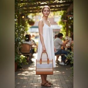 NWOT Fossil Kyler Women's Striped Multi-color Tote Bag with Detachable Strap